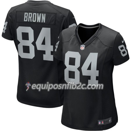 Camiseta Mujer NFL Oakland Raiders Antonio Brown 84 Nike Negro 